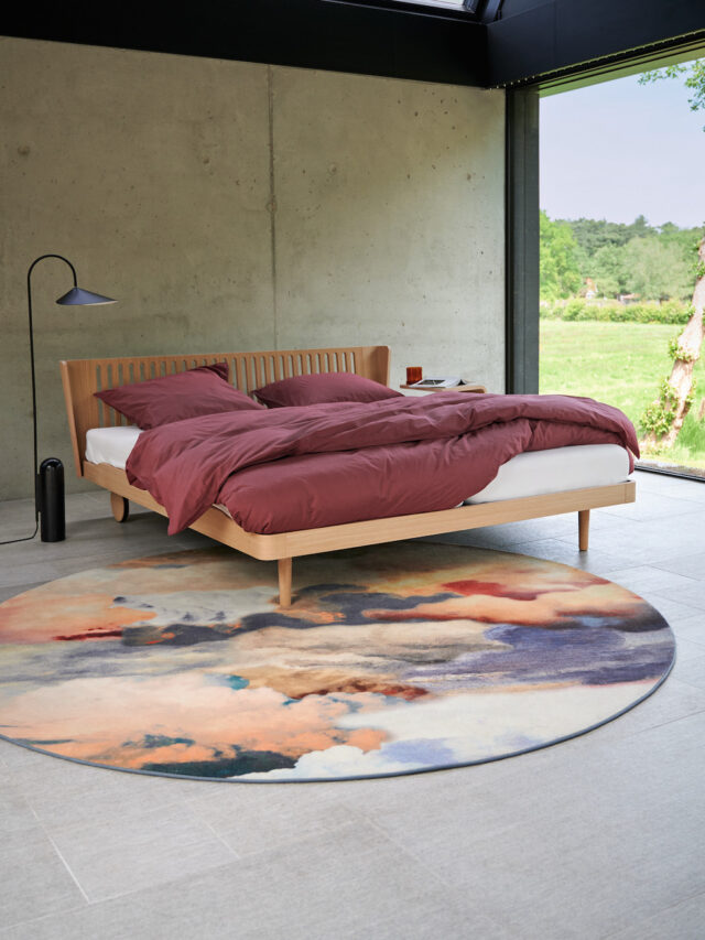 Cama com design escandinavo